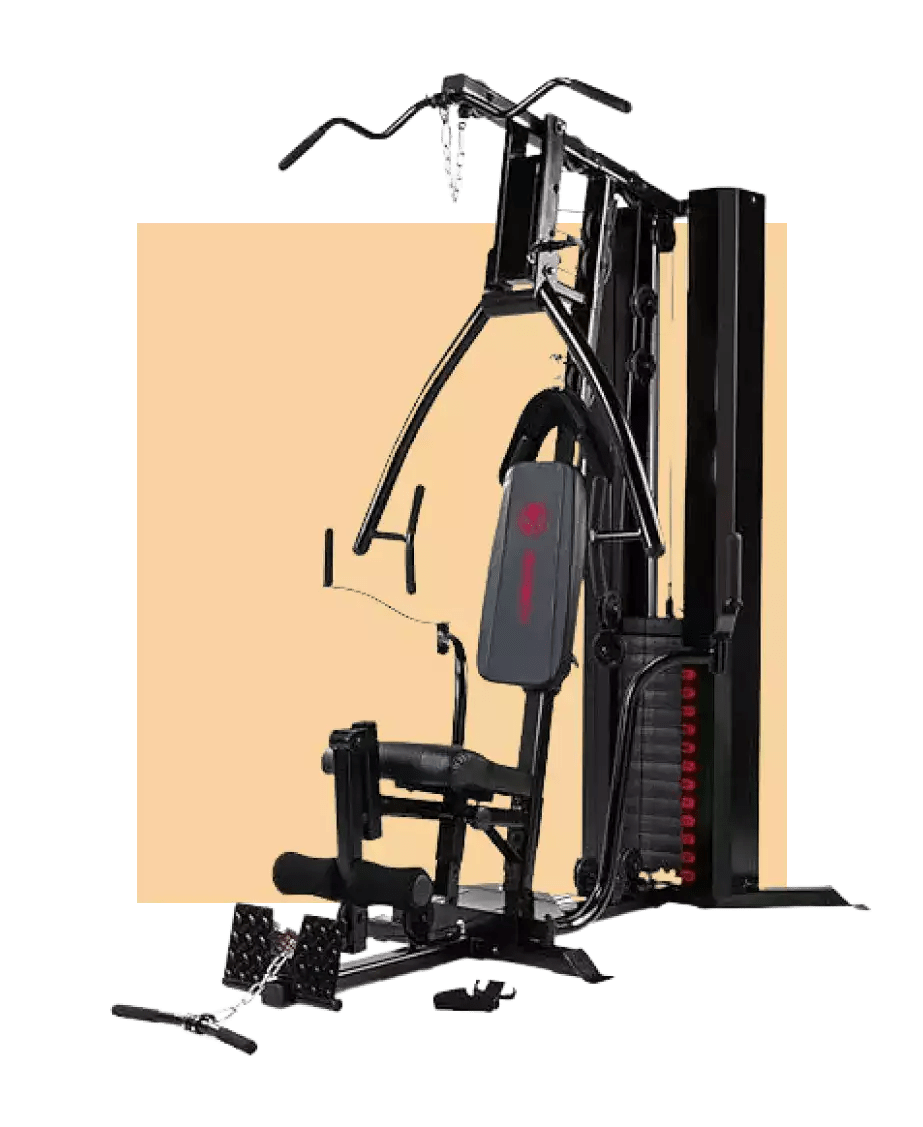 Station de musculation allant jusqu'à 115 kilogrammes.