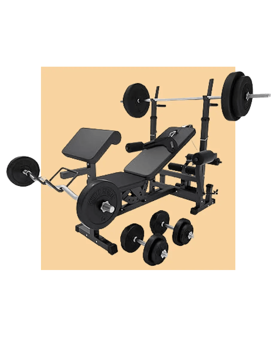 station de musculation haltères